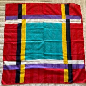 Retro red & purple silk scarf‎ accessories